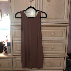 Mauve swing dress open back